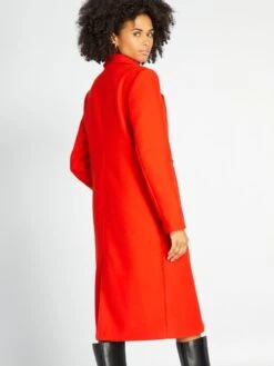 Abrigo De Lana - NARANJA -Zalaris Tienda abrigo de lana naranja ait61 5 frb3