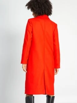 Abrigo De Lana - NARANJA -Zalaris Tienda abrigo de lana naranja ait61 5 frb5