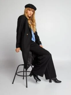 Abrigo De Lana - NEGRO