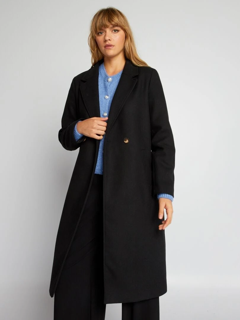 Abrigo De Lana - NEGRO 6 Abrigo De Lana - NEGRO - Imagen 4