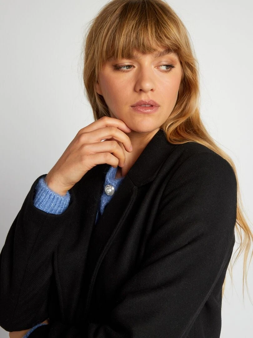 Abrigo De Lana - NEGRO 7 Abrigo De Lana - NEGRO - Imagen 5