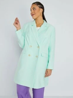 Abrigo De Punto De Crepé En Relieve - VERDE -Zalaris Tienda abrigo de punto de crepe en relieve verde zr083 2 frb3
