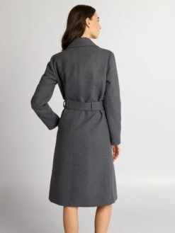 Abrigo Largo Entallado - GRIS OSCURO -Zalaris Tienda abrigo largo entallado gris oscuro ait65 2 frb4