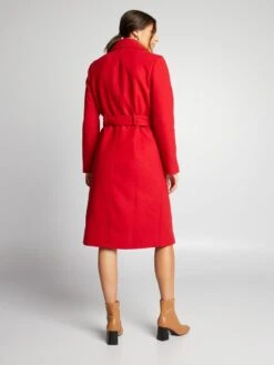 Abrigo Largo Entallado - ROJO_ -Zalaris Tienda abrigo largo entallado rojo ait65 4 frb3