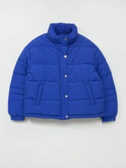 Anorak Acolchado Con Cuello Alto - AZUL ELÉCTRICO