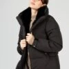 Anorak Acolchado Con Cuello Suave - Negro