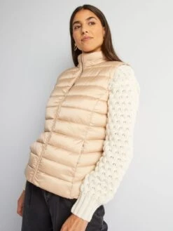 Anorak Acolchado Sin Mangas - BEIGE HACE -Zalaris Tienda anorak acolchado sin mangas beige hace adr45 1 frb3