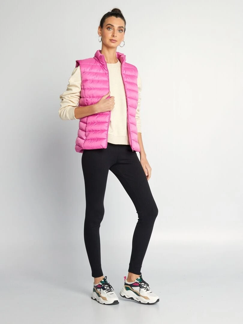 Anorak Acolchado Sin Mangas - SÚPER ROSA 3 Anorak Acolchado Sin Mangas - SÚPER ROSA