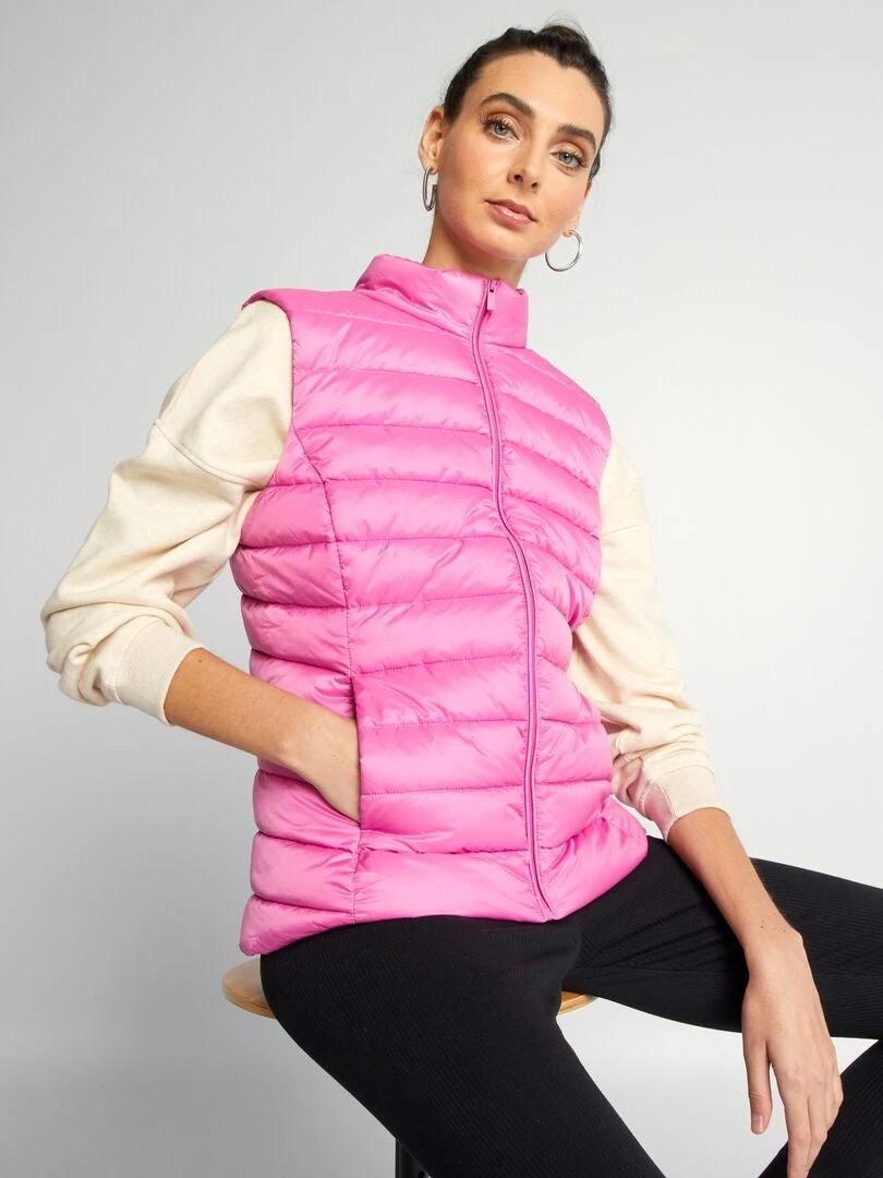 Anorak Acolchado Sin Mangas - SÚPER ROSA 6 Anorak Acolchado Sin Mangas - SÚPER ROSA - Imagen 4