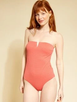 Bañador Con Aro En V En El Escote - Rojo Frambuesa -Zalaris Tienda banador con aro en v en el escote rojo frambuesa zq266 2 frb6