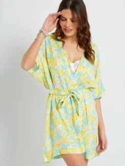 Bata Con Estampado - BEIGE 8 Bata Con Estampado - BEIGE -Zalaris Tienda bata con estampado beige ala67 1 frb3