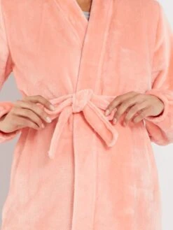 Bata De Tejido Polar - Rosa -Zalaris Tienda bata de tejido polar rosa ajl40 2 frb3