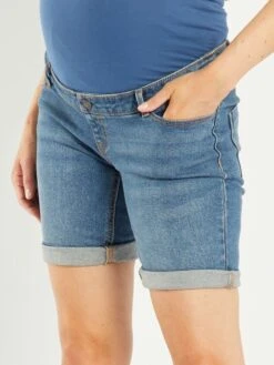 Bermudas De Premamá - AZUL -Zalaris Tienda bermudas de premama azul zq733 1 frb4