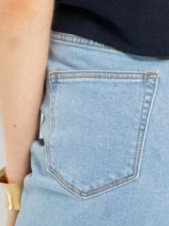 Bermudas De Talle Alto - 5 Bolsillos - AZUL -Zalaris Tienda bermudas de talle alto 5 bolsillos azul zs228 3 frb5