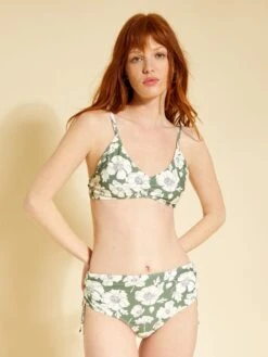 Bikini Con Estampado De Flores - BEIGE