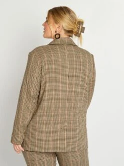 Blazer 'pata De Gallo' - MARRÓN KRO -Zalaris Tienda blazer pata de gallo marron kro ana20 1 frb3