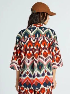 Blusa Ancha Con Estampado Ikat 'JDY' - NEGRO -Zalaris Tienda blusa ancha con estampado ikat jdy negro atz46 1 frb3