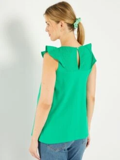 Blusa Con Bordado De Premamá - Verde -Zalaris Tienda blusa con bordado de premama verde zr347 5 frb4