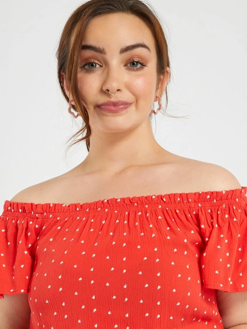 Blusa Con Estampado - Fácil De Poner - ROJO 7 Blusa Con Estampado - Fácil De Poner - ROJO - Imagen 5