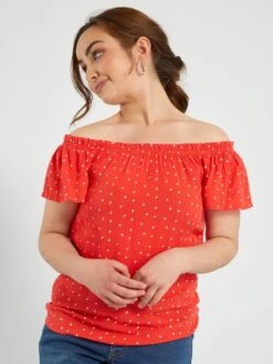 Blusa Con Estampado - Fácil De Poner - ROJO 14 Blusa Con Estampado - Fácil De Poner - ROJO -Zalaris Tienda blusa con estampado facil de poner rojo acb13 1 frb6