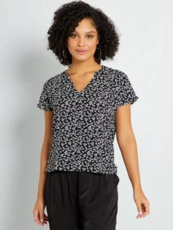 Blusa Con Estampado 'JDY' - NEGRO/BLANCO -Zalaris Tienda blusa con estampado jdy negroblanco zq391 2 frb3
