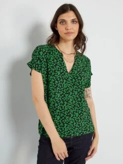 Blusa Con Estampado 'JDY' - VERDE -Zalaris Tienda blusa con estampado jdy verde zq391 1 frb5
