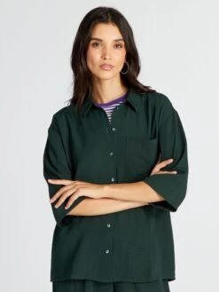 Blusa Con Manga Ancha 3/4 'JDY' - VERDE -Zalaris Tienda blusa con manga ancha 34 jdy verde atz46 2 frb4