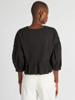 Blusa Crop Top Con Aberturas Bordadas - Negro -Zalaris Tienda blusa crop top con aberturas bordadas negro axl73 1 frb4