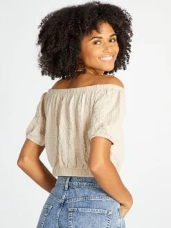 Blusa Cropped - Beige -Zalaris Tienda blusa cropped beige aul18 2 frb3