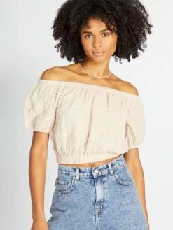 Blusa Cropped - Beige -Zalaris Tienda blusa cropped beige aul18 2 frb4