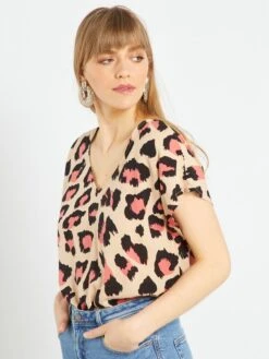 Blusa De Flores 'JDY' - BEIGE/ROSA -Zalaris Tienda blusa de flores jdy beigerosa zb016 8 frb5