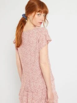 Blusa De Flores 'JDY' - NARANJA -Zalaris Tienda blusa de flores jdy naranja zb016 4 frb3