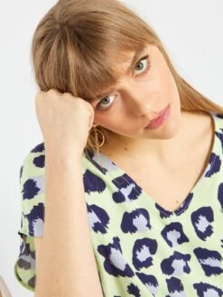 Blusa De Flores 'JDY' - VERDE/AZUL -Zalaris Tienda blusa de flores jdy verdeazul zb016 9 frb3