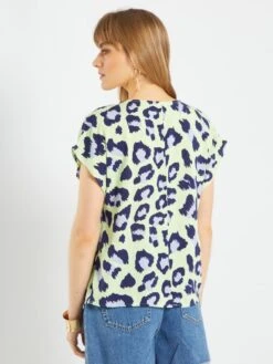 Blusa De Flores 'JDY' - VERDE/AZUL -Zalaris Tienda blusa de flores jdy verdeazul zb016 9 frb4