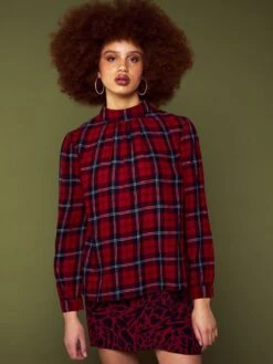 Blusa De Franela De Cuadros - ROJO -Zalaris Tienda blusa de franela de cuadros rojo axl66 1 frb4