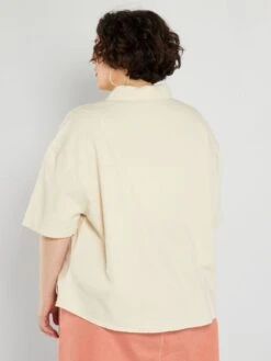 Blusa De Manga Corta - BEIGE -Zalaris Tienda blusa de manga corta beige ady56 1 frb4