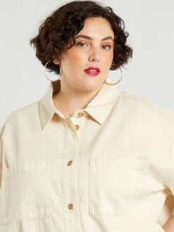 Blusa De Manga Corta - BEIGE -Zalaris Tienda blusa de manga corta beige ady56 1 frb5