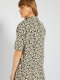 Blusa De Manga Corta Con Motivo - BLANCO -Zalaris Tienda blusa de manga corta con motivo blanco acw57 1 frb4