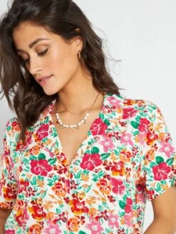 Blusa De Manga Corta 'JDY' - ROSA -Zalaris Tienda blusa de manga corta jdy rosa ais66 2 frb5