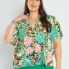 Blusa De Manga Corta - VERDE