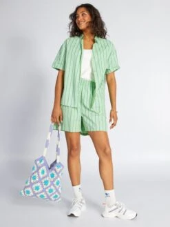 Blusa De Popelina - AZUL