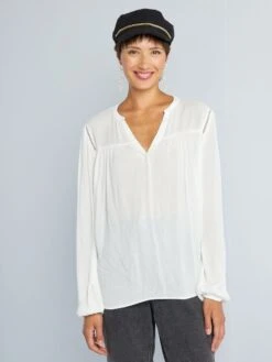 Blusa De Punto De Crepé Con Ribetes Calados - COCO_MI -Zalaris Tienda blusa de punto de crepe con ribetes calados cocomi ahz91 1 frb5