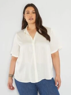 Blusa De Raso - BLANCO -Zalaris Tienda blusa de raso blanco ajl18 2 frb3