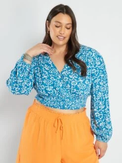 Blusa Estampada - AZUL
