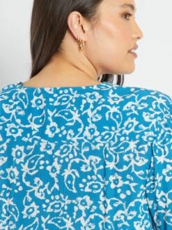 Blusa Estampada - AZUL -Zalaris Tienda blusa estampada azul ana06 1 frb5