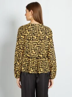 Blusa Estampada - BEIGE -Zalaris Tienda blusa estampada beige ann16 4 frb3