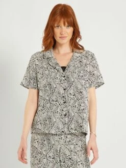 Blusa Estampada 'JDY' - Negro -Zalaris Tienda blusa estampada jdy negro ale12 1 frb4