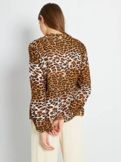 Blusa Estampada - Leopardo -Zalaris Tienda blusa estampada leopardo ann16 5 frb3
