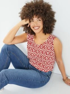 Blusa Estampada 'Only' - ROJO