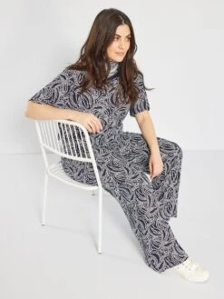 Blusa Estampada Vaporosa 'Only' - AZUL